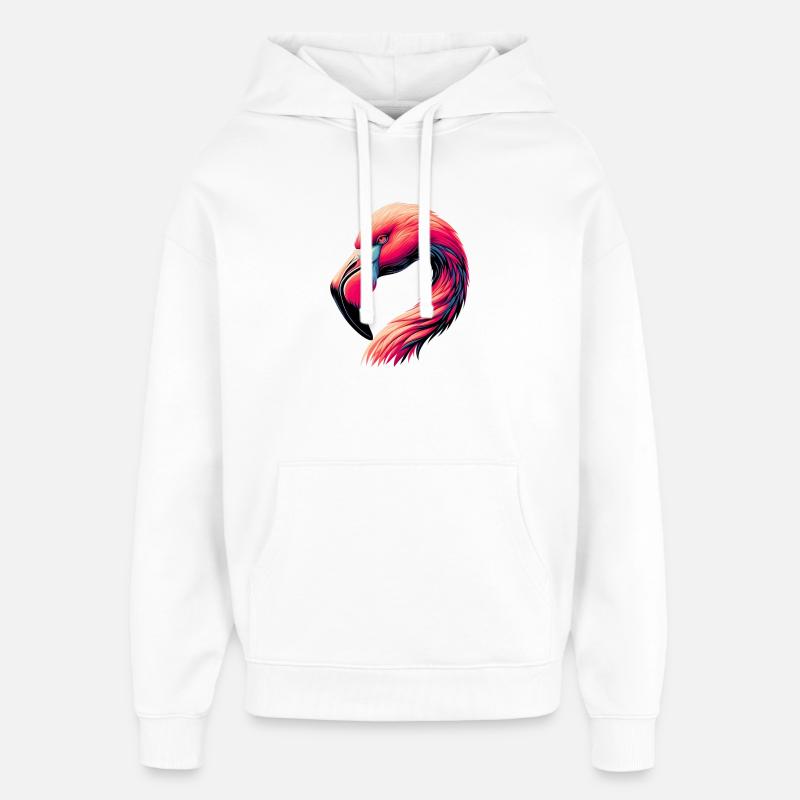 Flamant - Sweat à capuche unisexe Stanley/Stella Oversized - blanc