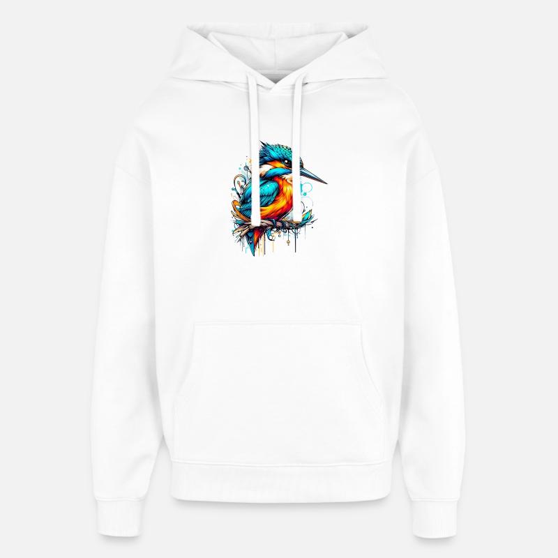Martin-pêcheur - Sweat à capuche unisexe Stanley/Stella Oversized - blanc