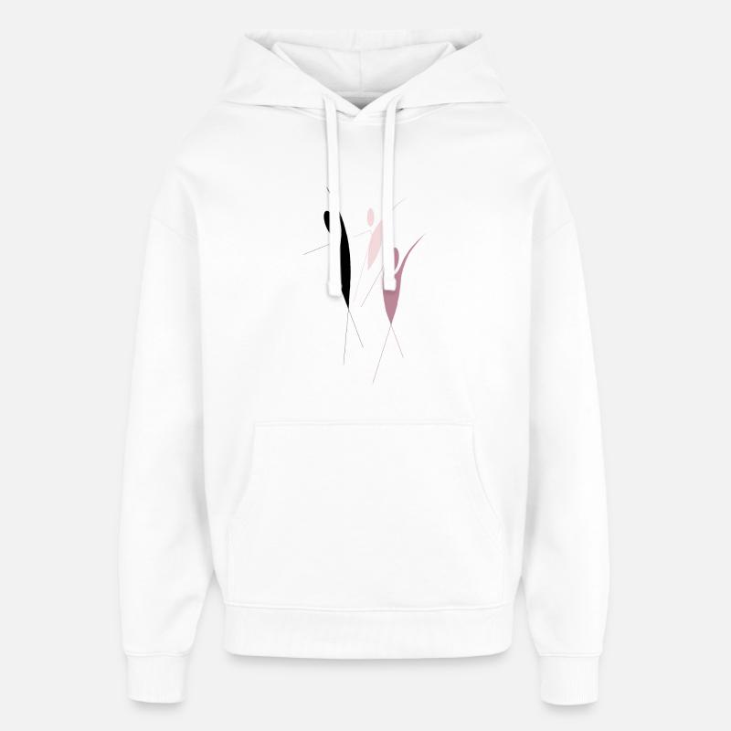 Le plaisir du mouvement - Sweat à capuche unisexe Stanley/Stella Oversized - blanc