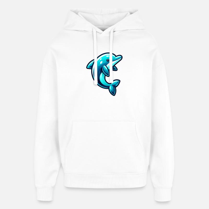 Dauphin - Sweat à capuche unisexe Stanley/Stella Oversized - blanc