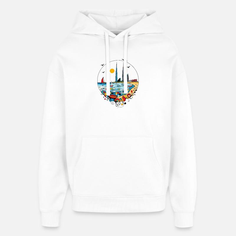 Dubaï - Sweat à capuche unisexe Stanley/Stella Oversized - blanc
