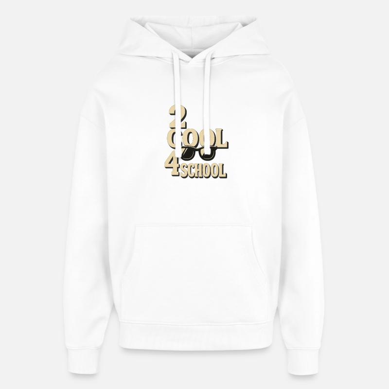 2 cool pour l'école - Sweat à capuche unisexe Stanley/Stella Oversized - blanc