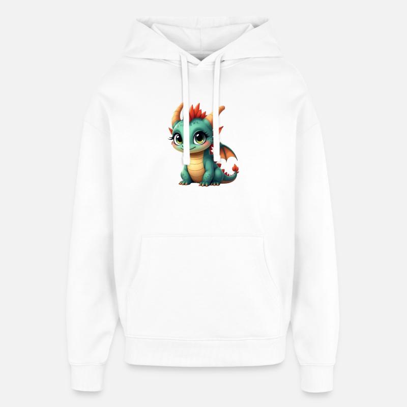 Mignon bébé dragon - Sweat à capuche unisexe Stanley/Stella Oversized - blanc