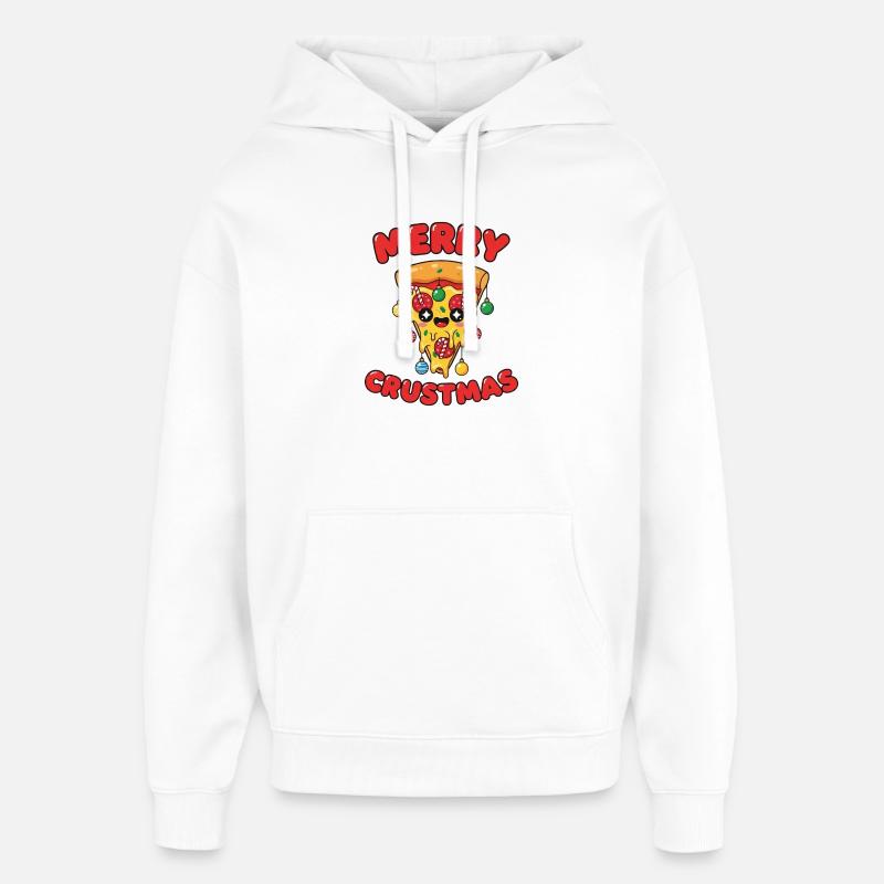 Joyeux Crustmas - Sweat à capuche unisexe Stanley/Stella Oversized - blanc