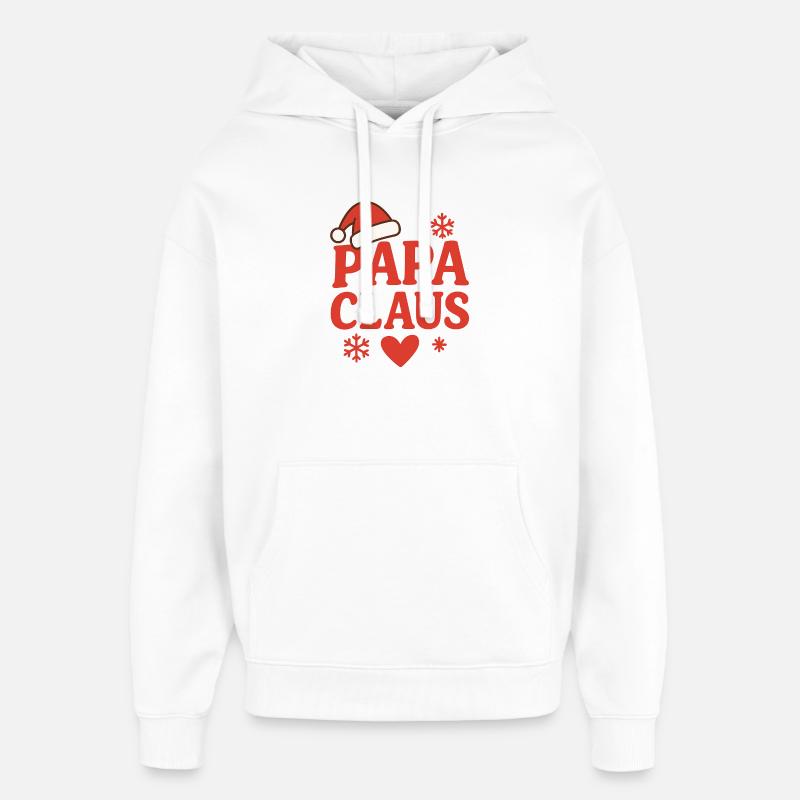 Splendeur de Noël de Papa Noël - Sweat à capuche unisexe Stanley/Stella Oversized - blanc