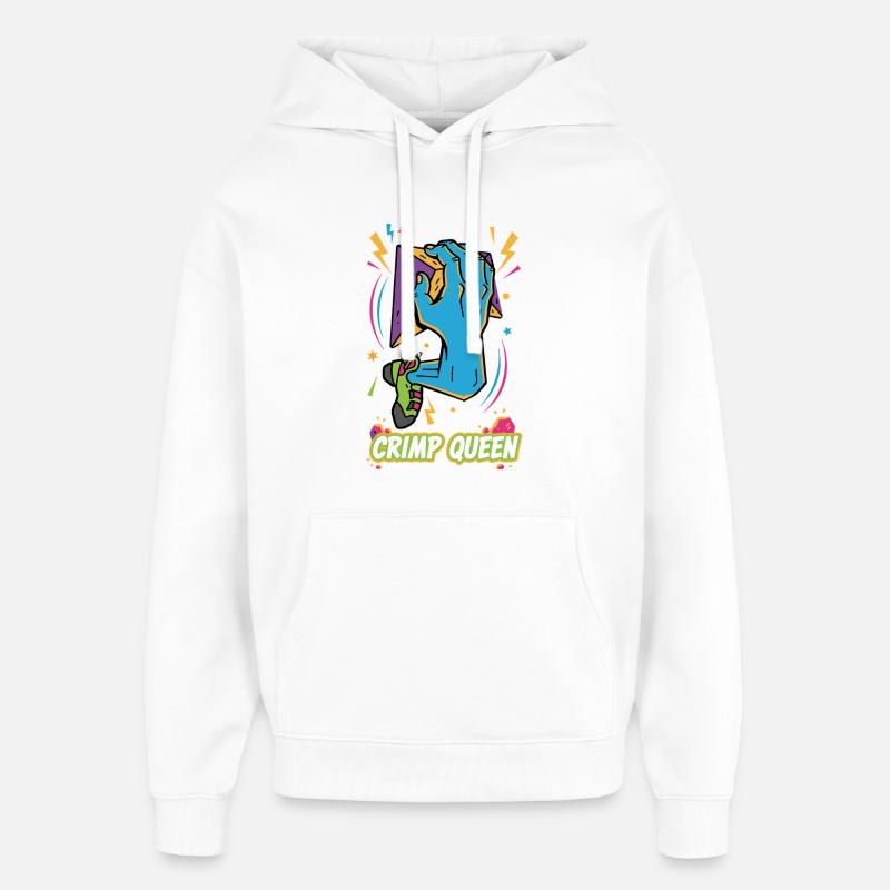 Escalade Crimp Queen Bloc Fun - Sweat à capuche unisexe Stanley/Stella Oversized - blanc
