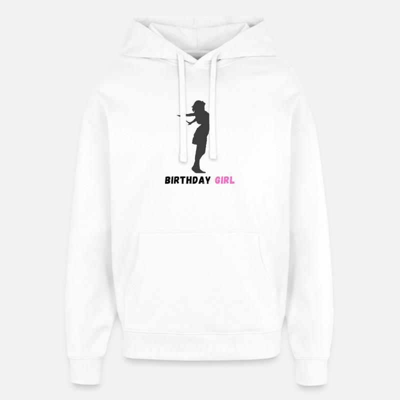 Fille d’anniversaire - Sweat à capuche unisexe Stanley/Stella Oversized - blanc