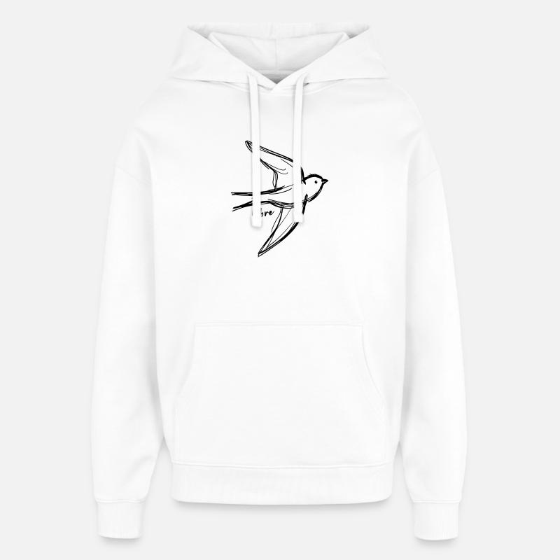 Oiseau libre - Sweat à capuche unisexe Stanley/Stella Oversized - blanc