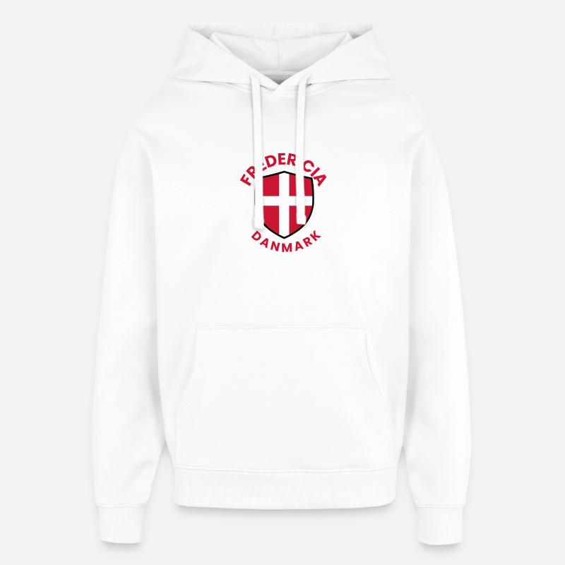 Bouclier de Fredericia Danemark - Sweat à capuche unisexe Stanley/Stella Oversized - blanc