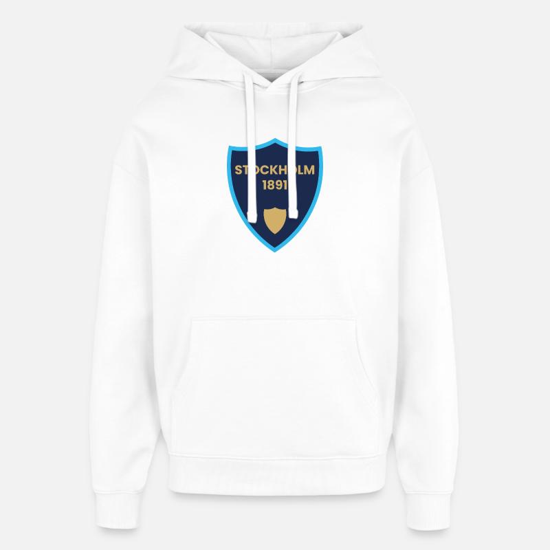 Conception de l’écu de Stockholm 1891 - Sweat à capuche unisexe Stanley/Stella Oversized - blanc