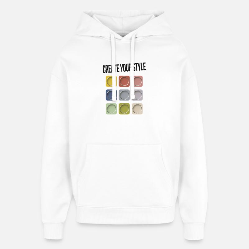 Create Your Style – Modernes Statement - Oversized Unisex Hoodie von Stanley/Stella - Weiß