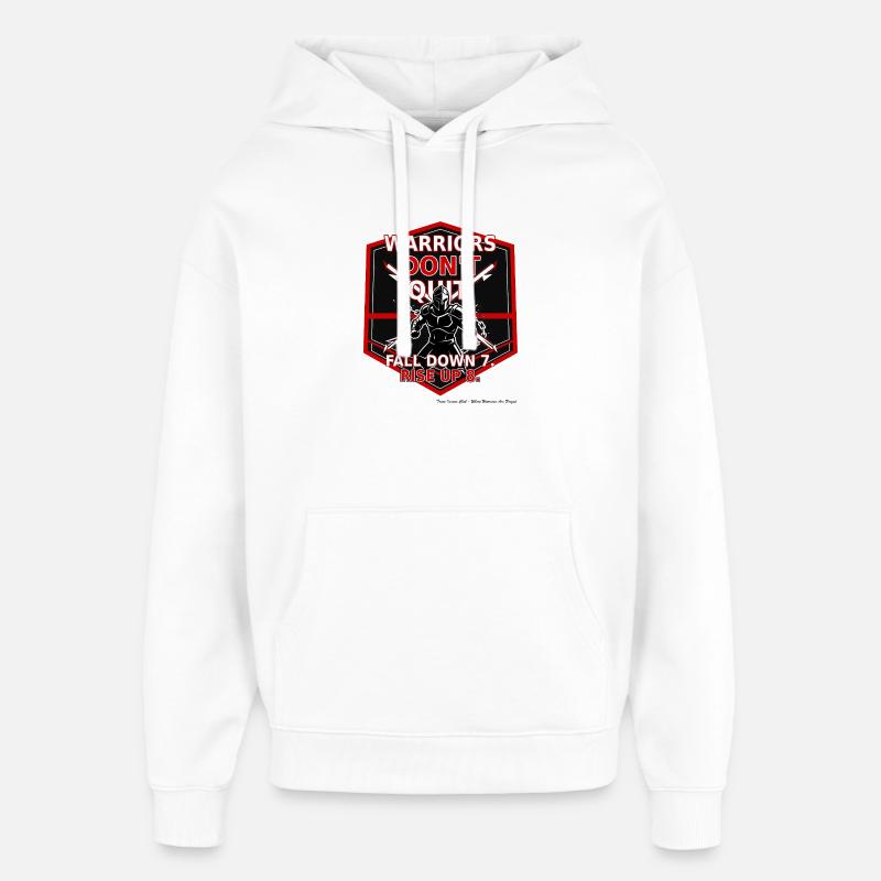 Persévérance guerrière - Sweat à capuche unisexe Stanley/Stella Oversized - blanc