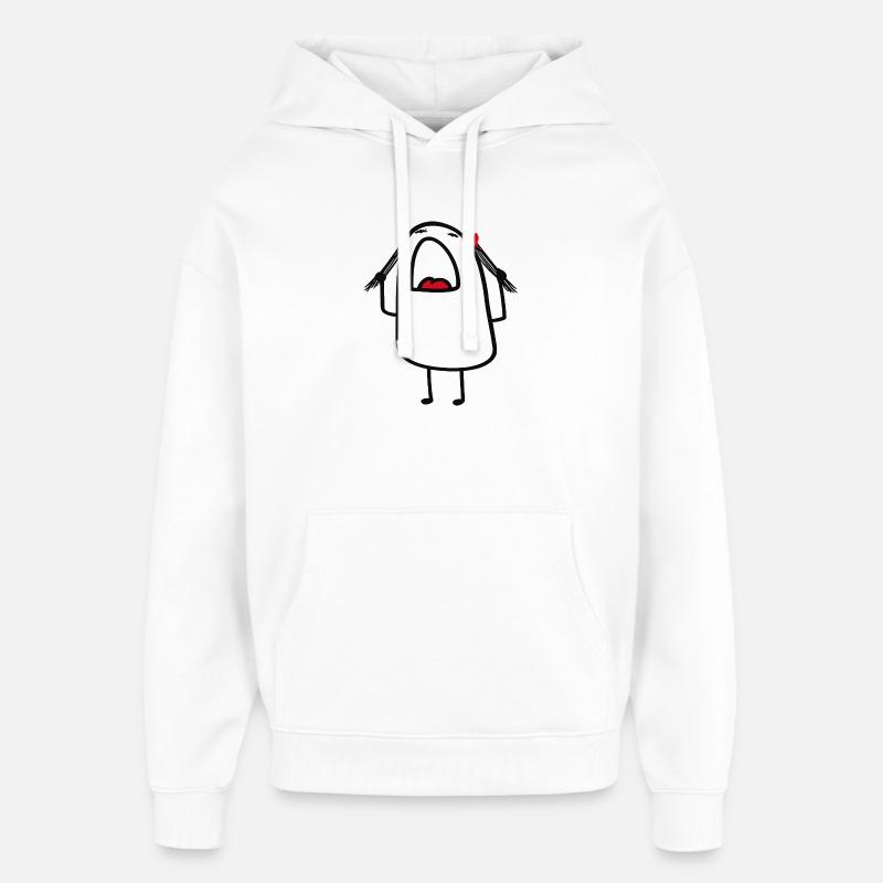 Red Bow Backpack Buddy - Oversized Unisex Hoodie by Stanley/Stella - white