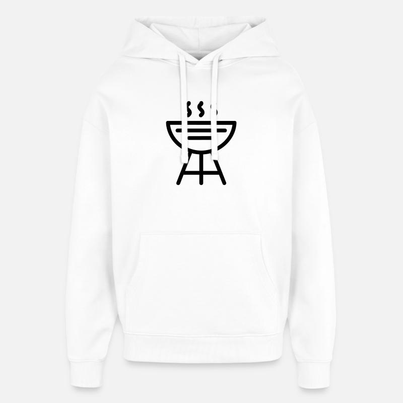 bbq - Sweat à capuche unisexe Stanley/Stella Oversized - blanc