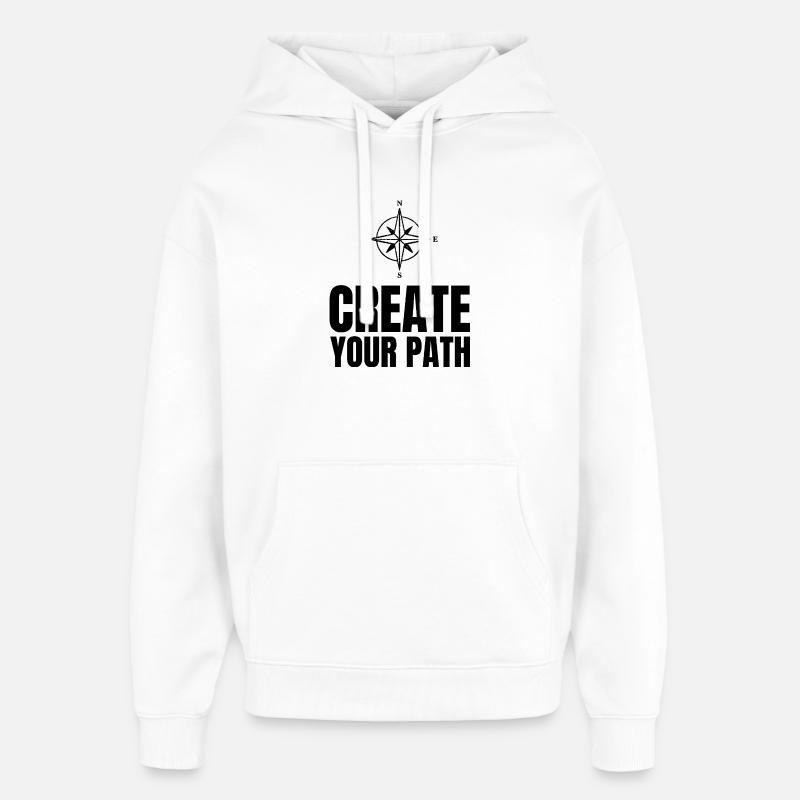 Create Your Path - Oversized Unisex Hoodie by Stanley/Stella - white