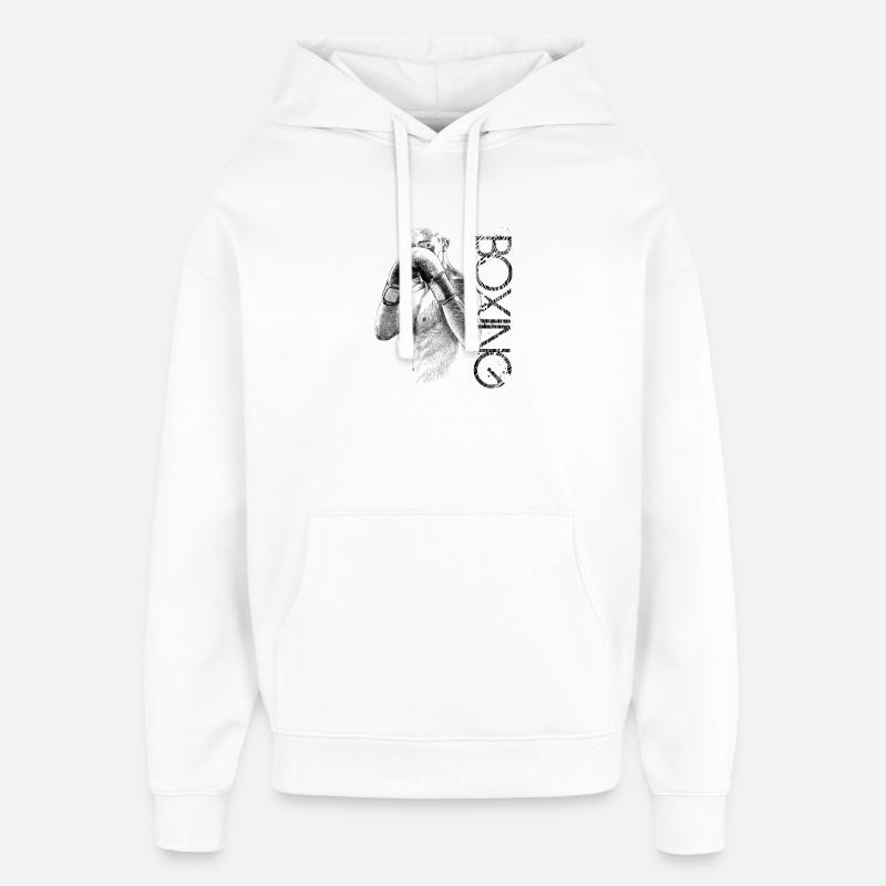 Boxer - Sweat à capuche unisexe Stanley/Stella Oversized - blanc