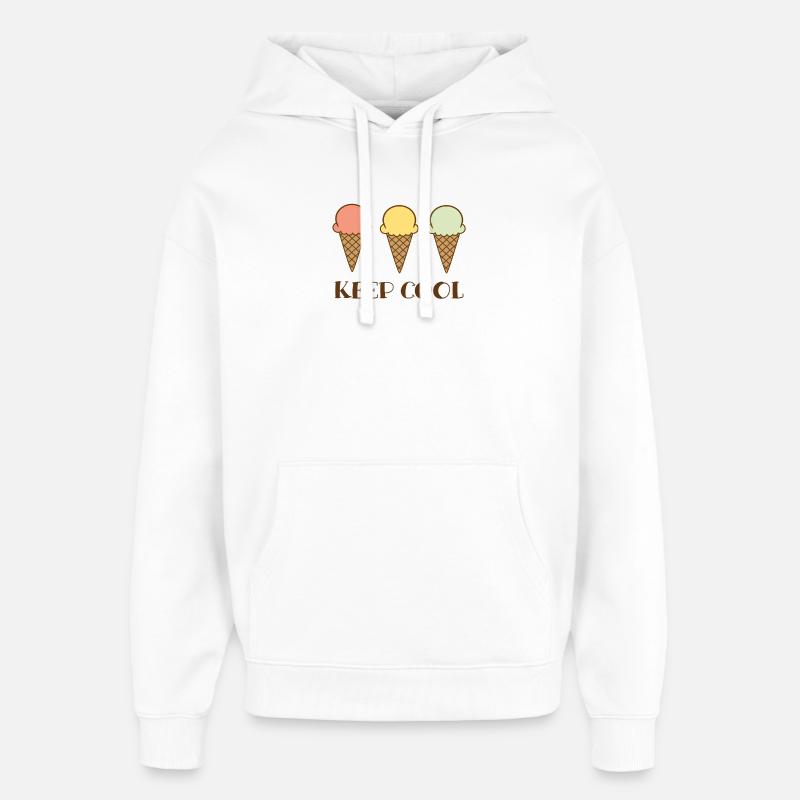 Keep cool - Oversized Unisex Hoodie by Stanley/Stella - white