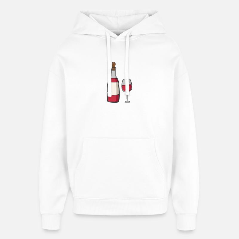 wine - Sweat à capuche unisexe Stanley/Stella Oversized - blanc