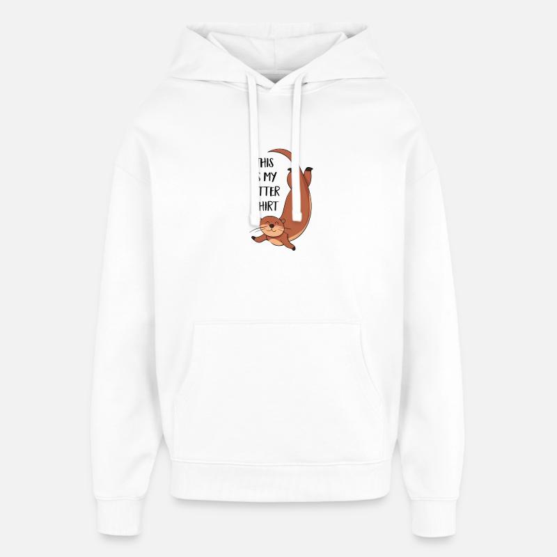 Otter - Oversized Unisex Hoodie von Stanley/Stella - Weiß