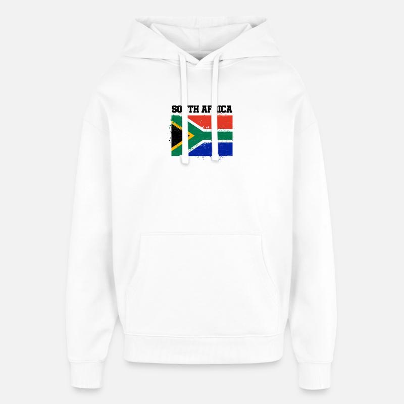 Afrique du Sud - Sweat à capuche unisexe Stanley/Stella Oversized - blanc