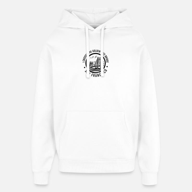 Golden Gate Bridge 2 - Sweat à capuche unisexe Stanley/Stella Oversized - blanc