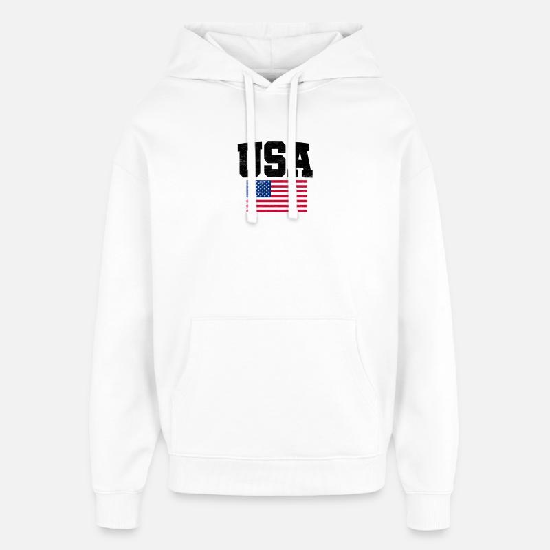 États-Unis - Sweat à capuche unisexe Stanley/Stella Oversized - blanc