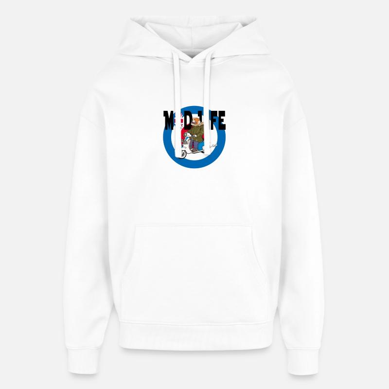 Mod Life - Sweat à capuche unisexe Stanley/Stella Oversized - blanc