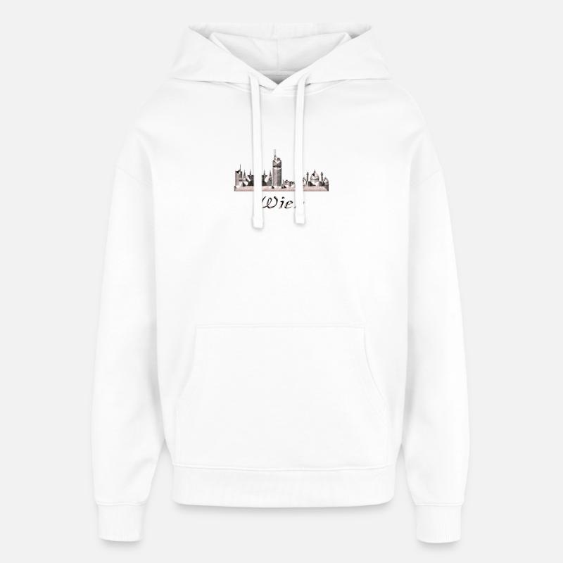 Vienne - Sweat à capuche unisexe Stanley/Stella Oversized - blanc