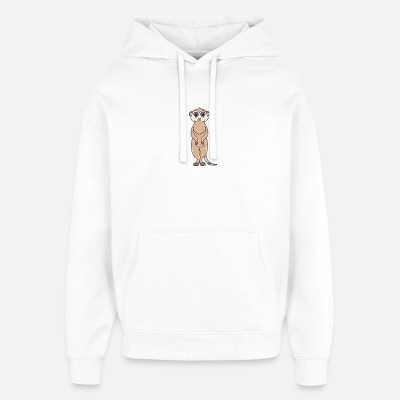 Erdmännchen - Oversized Unisex Hoodie von Stanley/Stella - Weiß