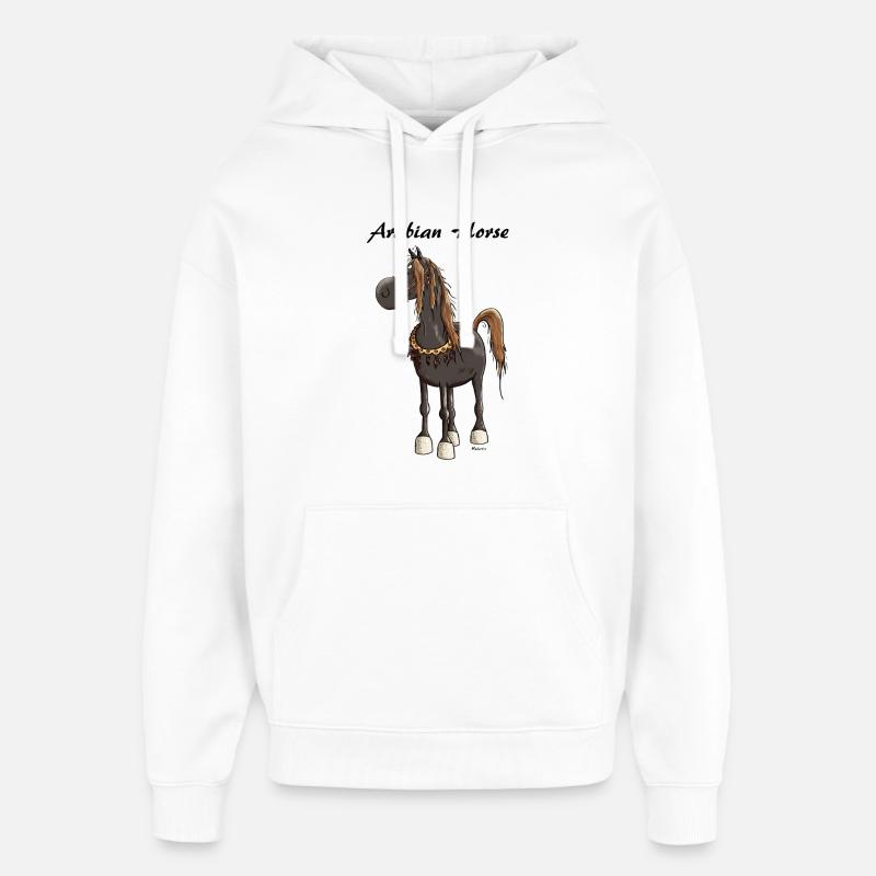 Cheval Arabe Mignon - Chevaux - Sweat à capuche unisexe Stanley/Stella Oversized - blanc