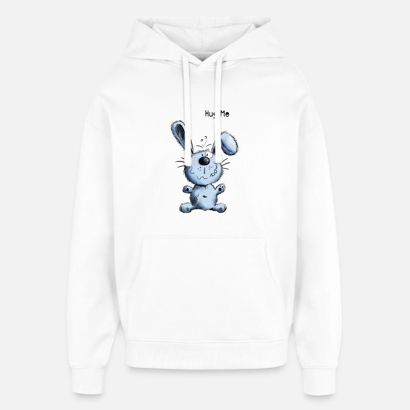 Hug Me Bunny - Sweat à capuche unisexe Stanley/Stella Oversized - blanc