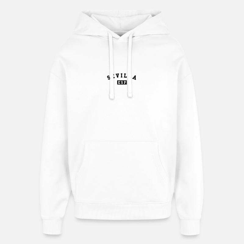 Sevilla Design - Texte voûté ESP - Sweat à capuche unisexe Stanley/Stella Oversized - blanc
