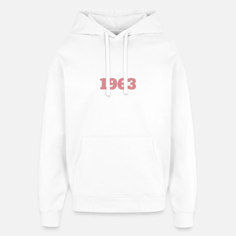 1963 année - Sweat à capuche unisexe Stanley/Stella Oversized - blanc
