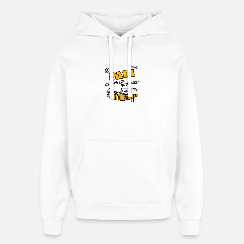 si papi Papy grand-père - Sweat à capuche unisexe Stanley/Stella Oversized - blanc