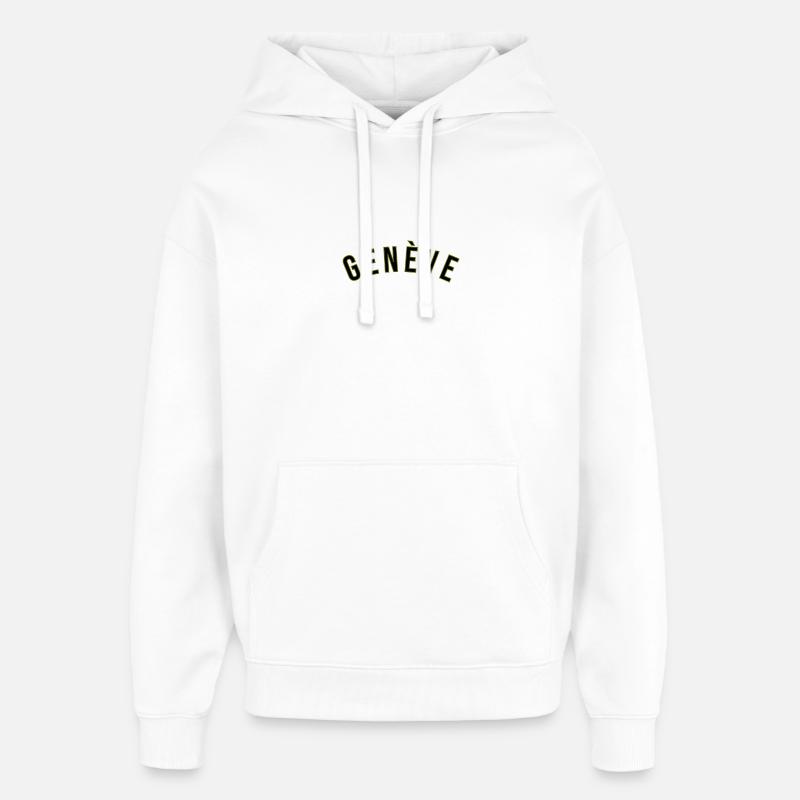Genève - Sweat à capuche unisexe Stanley/Stella Oversized - blanc