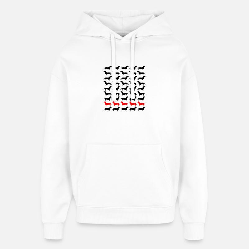 Teckel Teckel Teckel - Sweat à capuche unisexe Stanley/Stella Oversized - blanc