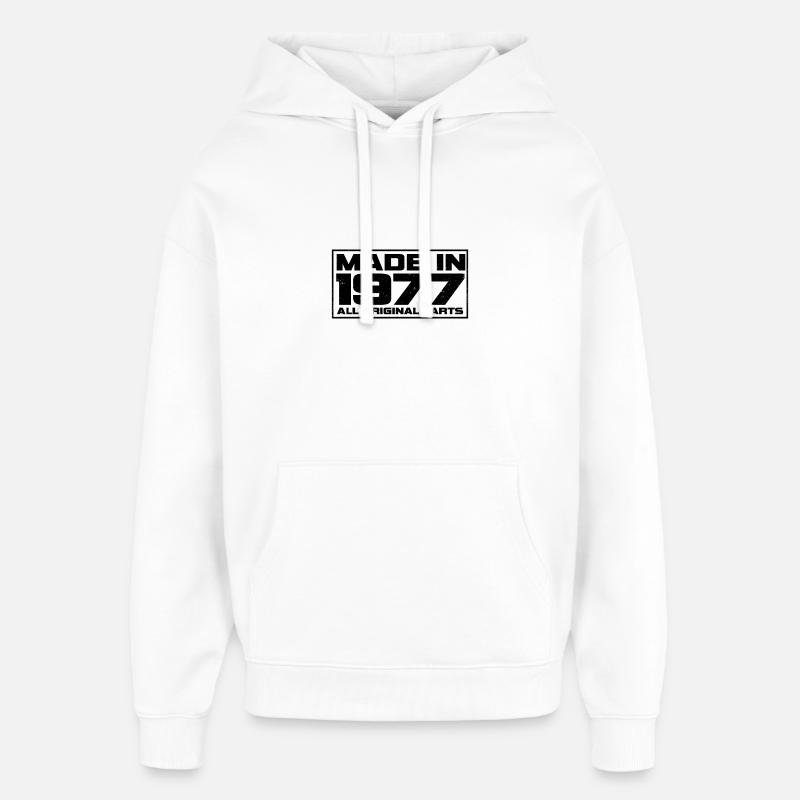 1977 - Sweat à capuche unisexe Stanley/Stella Oversized - blanc
