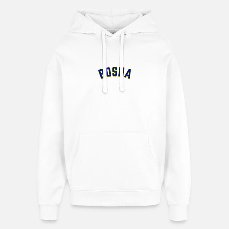 Bosnie - Sweat à capuche unisexe Stanley/Stella Oversized - blanc