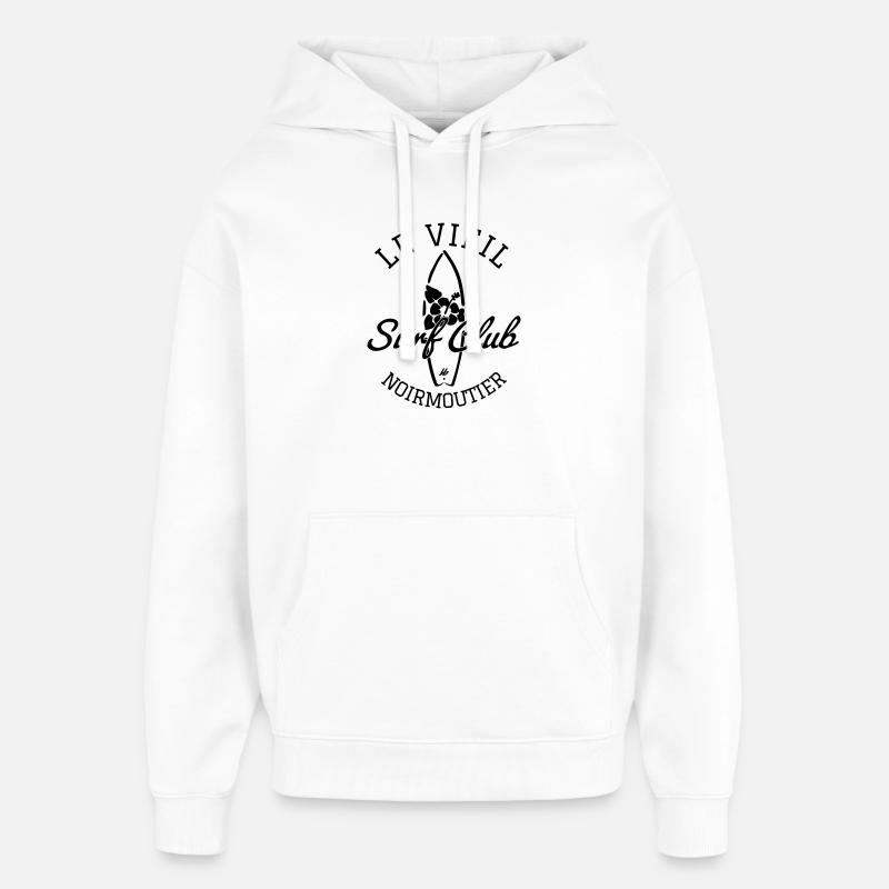 Noirmoutier le Vieil Surf Club - Sweat à capuche unisexe Stanley/Stella Oversized - blanc