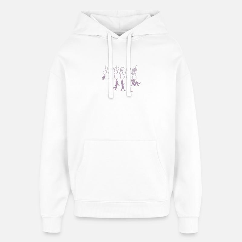 Evolution Climbing Climbing Knot Eighth Knot - Oversized Unisex Hoodie by Stanley/Stella - white