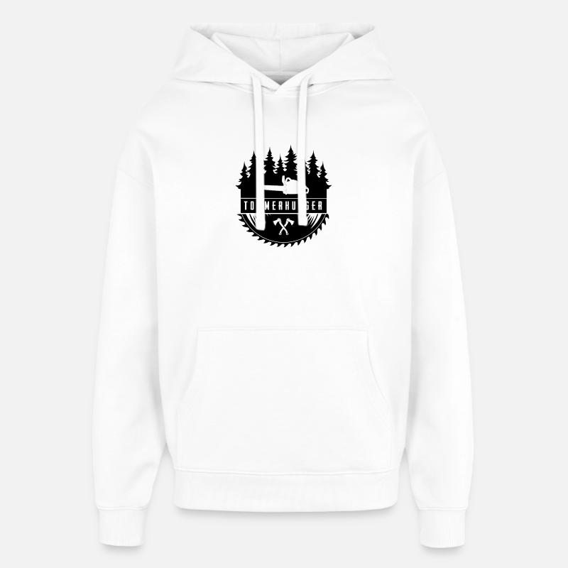 Boscaiolo - Stanley/Stella Oversized Felpa con cappuccio unisex - bianco