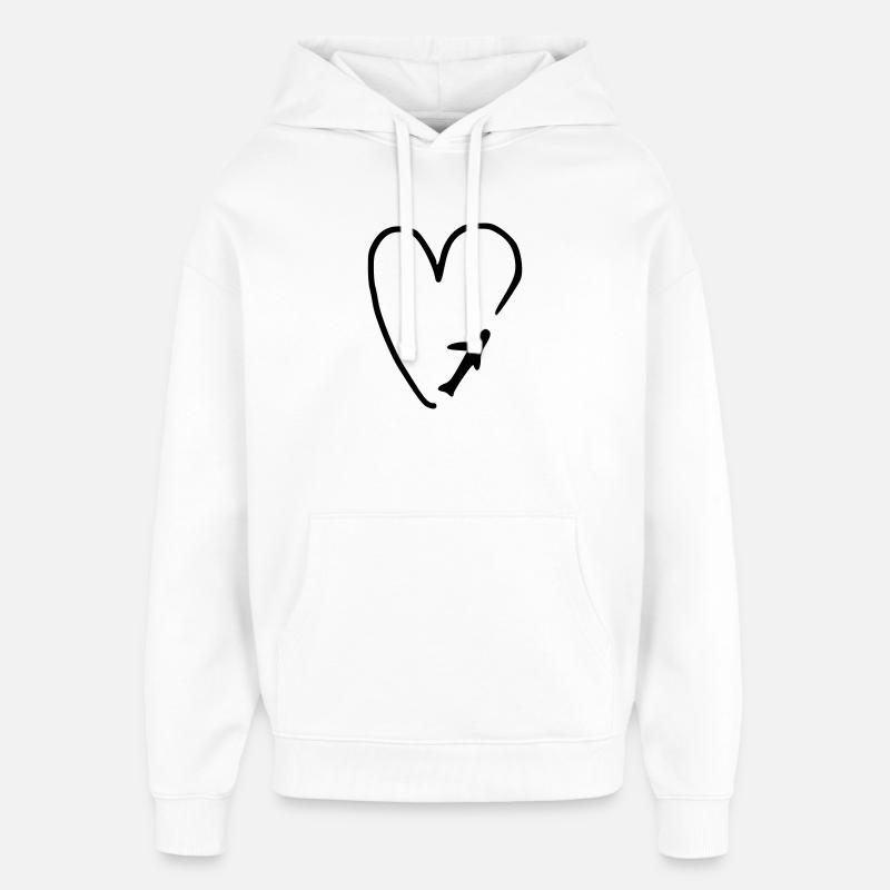 Amour de voler - Sweat à capuche unisexe Stanley/Stella Oversized - blanc