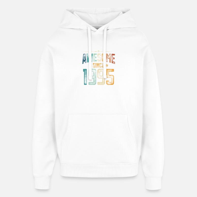 1995 Naissance Année de naissance - Sweat à capuche unisexe Stanley/Stella Oversized - blanc