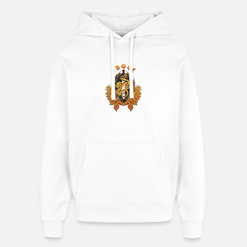 Superbe serpent avec épée - Sweat à capuche unisexe Stanley/Stella Oversized - blanc