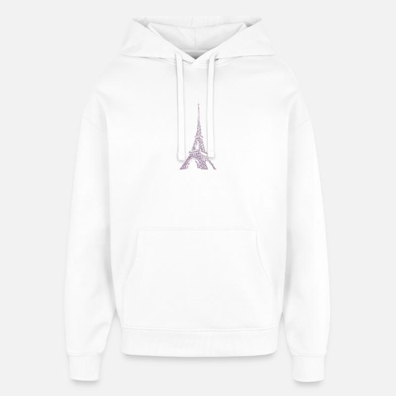 Tour Eiffel de Paris - Sweat à capuche unisexe Stanley/Stella Oversized - blanc