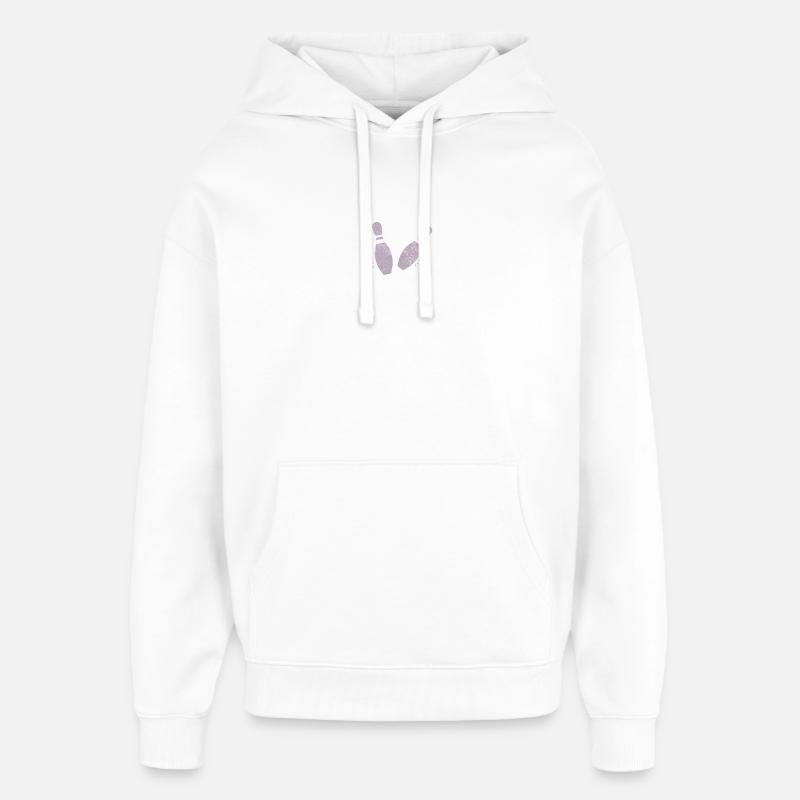 quilles de bowling - Sweat à capuche unisexe Stanley/Stella Oversized - blanc
