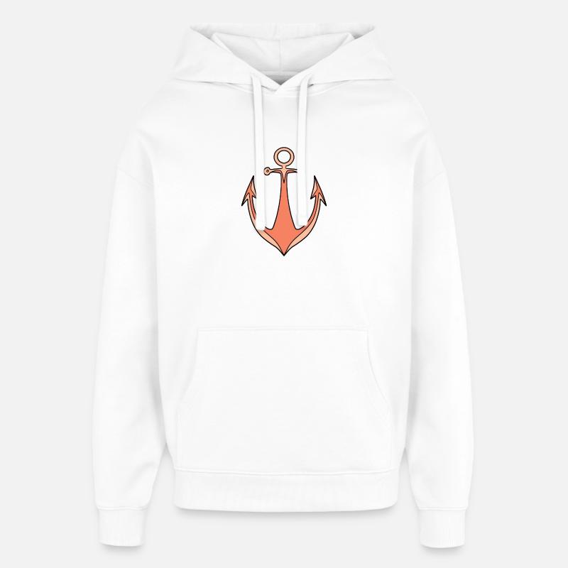 Ancre - Sweat à capuche unisexe Stanley/Stella Oversized - blanc