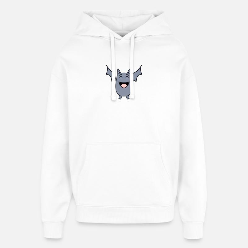 Bat - Oversized Unisex Hoodie by Stanley/Stella - white