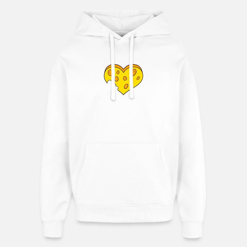 Cœur de fromage - Sweat à capuche unisexe Stanley/Stella Oversized - blanc
