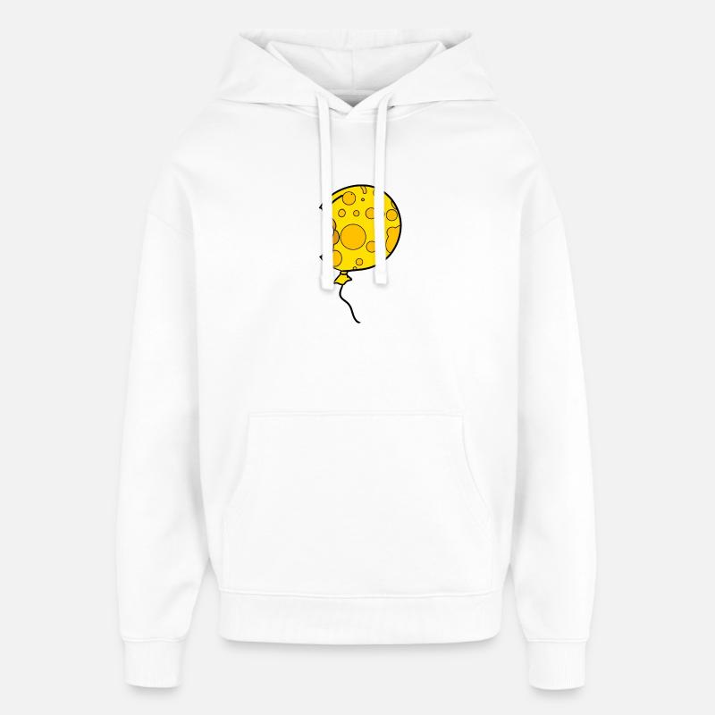 Cheese Balloon - Oversized Unisex Hoodie by Stanley/Stella - white